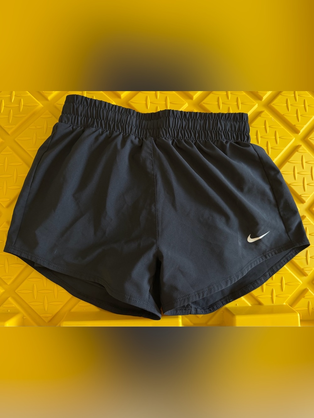 Nike Black Girls' Athletic Shorts with White Swoosh